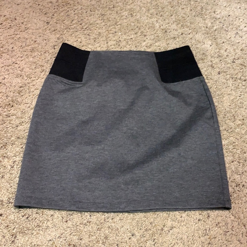 Gray mini skirt